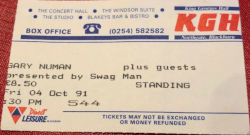 Blackburn King Georges Hall Ticket